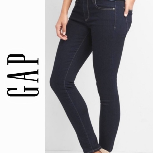 GAP GF Clean Dark Wash Skinny Jeans 25 - Picture 1 of 6